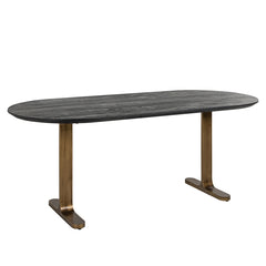 Dining table Revelin 200 (Black/gold) - Richmond Interiors