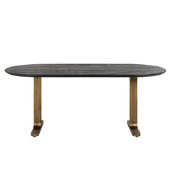 Dining table Revelin 200 (Black/gold) - Richmond Interiors