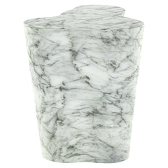 Bijzettafel Rockyard faux wit marmer (White) - Richmond Interiors