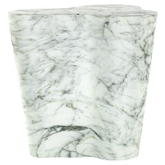 Bijzettafel Rockyard faux wit marmer (White) - Richmond Interiors