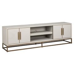 TV-meubel Whitebone brass 4-deuren 200 (Verona Grey) - Richmond Interiors