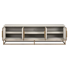 TV-meubel Whitebone brass 4-deuren 200 (Verona Grey) - Richmond Interiors