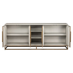 Sideboard Whitebone brass 4-doors (Verona Grey) - Richmond Interiors