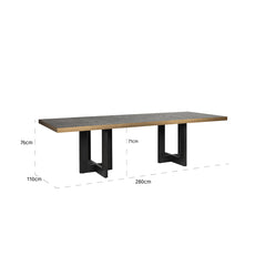 Dining table Cambon 280 (Dark coffee) - Richmond Interiors