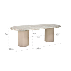 Eettafel Coronel (Beige) - Richmond Interiors