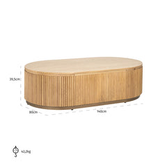 Couchtisch Belfort Kapsel (Natural oak) - Richmond Interiors