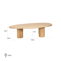 Coffee table Oakley (Natural oak) - Richmond Interiors