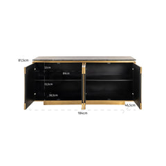 Sideboard Finsbury black/gold  - Richmond Interiors