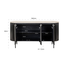 Sideboard Hampton 3-doors (Black) - Richmond Interiors