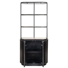 Cabinet Hampton 2-doors 2-shelves (Dark brown) - Richmond Interiors