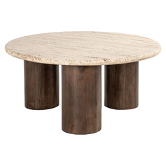 Coffee table Douglas 90Ø (Brown) - Richmond Interiors