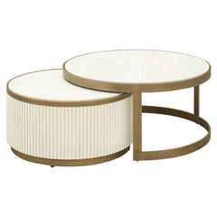 Coffee table Tivoli set of 2 (White) - Richmond Interiors