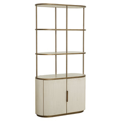 Display cabinet Tivoli 2-doors 3 open shelves (White) - Richmond Interiors