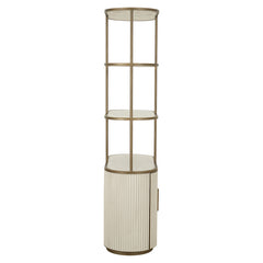 Display cabinet Tivoli 2-doors 3 open shelves (White) - Richmond Interiors