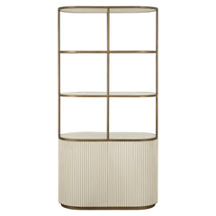 Display cabinet Tivoli 2-doors 3 open shelves (White) - Richmond Interiors