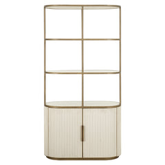 Display cabinet Tivoli 2-doors 3 open shelves (White) - Richmond Interiors