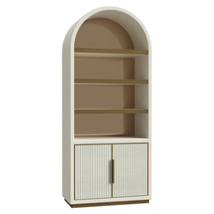 Display cabinet Tivoli with arched top 2-doors 3-shelves (White) - Richmond Interiors