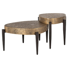 Coffee table Marquee set of 2 (Black/gold) - Richmond Interiors