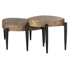 Coffee table Marquee set of 2 (Black/gold) - Richmond Interiors