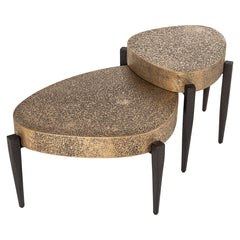 Coffee table Marquee set of 2 (Black/gold) - Richmond Interiors