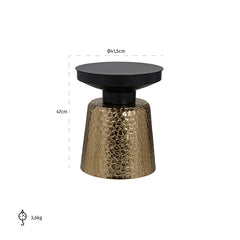 Bijzettafel Freddie (Black/gold) - Richmond Interiors