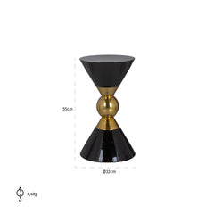 Bijzettafel Rowy (Black/gold) - Richmond Interiors