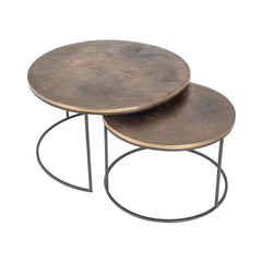 Coffee table Tulum set of 2 (Brushed Gold) - Richmond Interiors