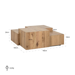 Coffee table Lennox natural (Natural) - Richmond Interiors