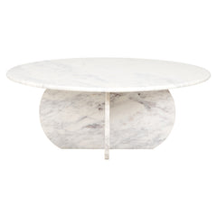 Coffee table Holmes 90Ø (White) - Richmond Interiors