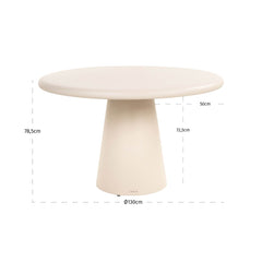 Outdoor eettafel Urban Bloom sandstone 130Ø - Richmond Interiors