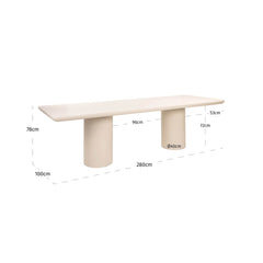 Outdoor Esstisch Urban Bloom sandstone 280 - Richmond Interiors