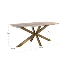 Esstisch Bottega Blush beige danish oval 220 - Richmond Interiors