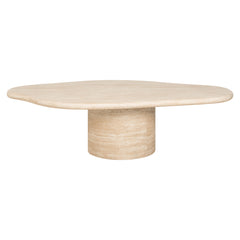 Coffee table Fictus 130 faux travertine (Beige) - Richmond Interiors