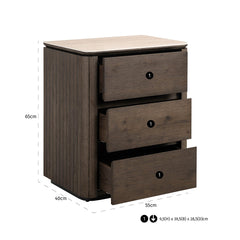 Nightstand Ritz brown  - Richmond Interiors