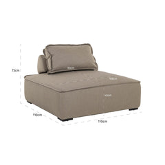 Outdoor lounge chair Jondal taupe - Richmond Interiors