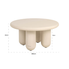 Coffee table Calma beige 80Ø - Richmond Interiors
