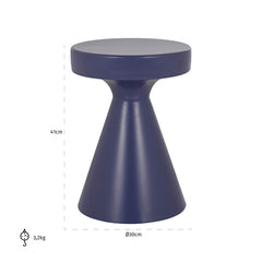 End table Kimble purple small 30Ø - Richmond Interiors