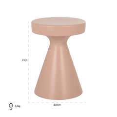 End table Kimble pink small 30Ø (Pink) - Richmond Interiors