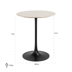 Bistro table Tavolo round (Black) - Richmond Interiors