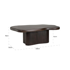 Dining table Sherman organic 230x139 (Brown) - Richmond Interiors