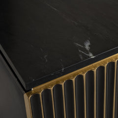 Nightstand Les Arcs brushed gold  - Richmond Interiors