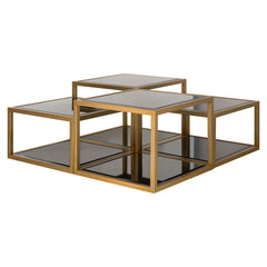 Couchtisch Loua set von 4 (Brushed Gold) - Richmond Interiors