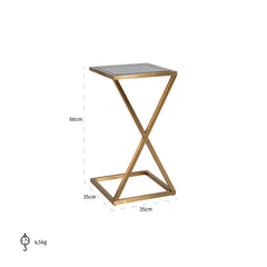 Sofa table Paramount brushed gold (Brushed Gold) - Richmond Interiors