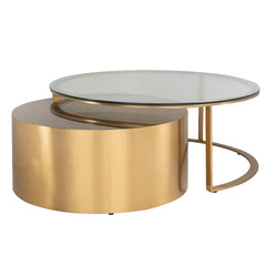 Coffee table Orlan set of 2 (Gold) - Richmond Interiors