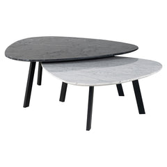 Salontafel Trocadero set van 2 (Black/white) - Richmond Interiors