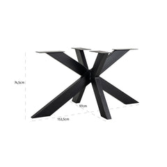 Leg Industrial Spider (155x100) (Black) - Richmond Interiors