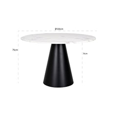 Dining table Degas 120Ø  (White) - Richmond Interiors