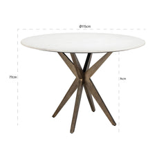 Dining table Maisy 114Ø (White) - Richmond Interiors