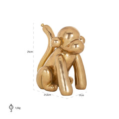 Art decoration Monkey (Gold) - Richmond Interiors