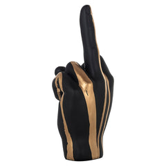 Deco object hand digitus (Black/gold) - Richmond Interiors